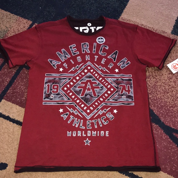 red american fighter shirt
